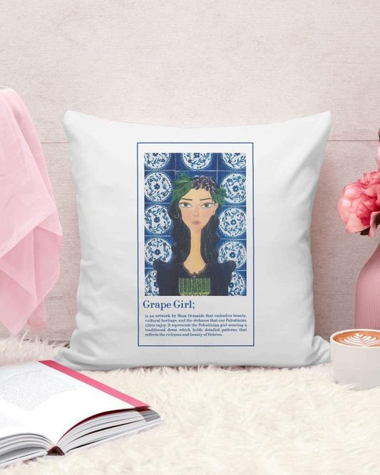 “The grape girl” cushion