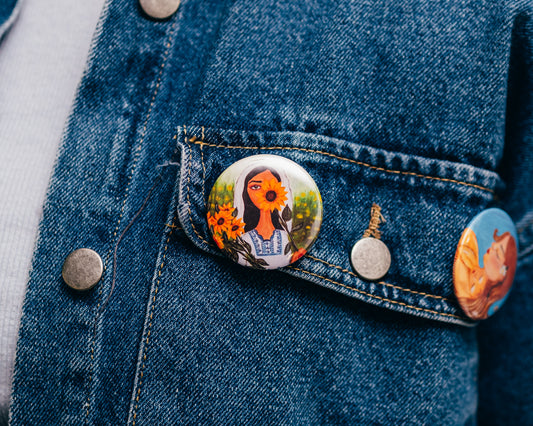 "Sunflower" pin