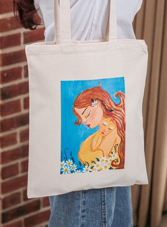 "motherhood" tote bag